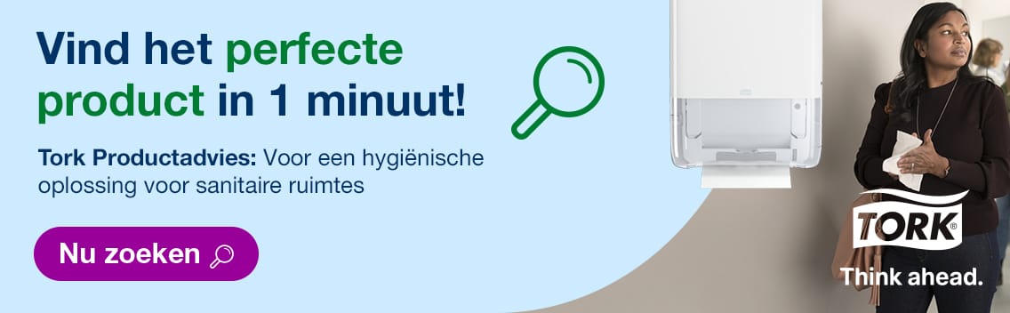 Vind het perfecte product in 1 minuut! Tork Productadvies: Voor een hygiënische oplossing voor sanitaire ruimtes - Tork, Think ahead.