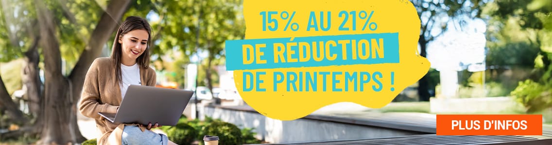 15% au 21% de réduction de printemps !