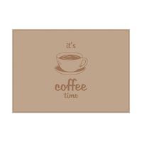 Placemat Koffie Tijd Lichtbruin