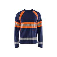 High Vis T-shirt lange mouw Marineblauw/Oranje - Blåkläder