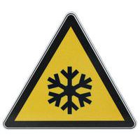 Waarschuwingsbord - Lage temperatuur, vorst - Aluminium - 120 mm