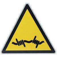 Panneau danger - Fil barbelé - Aluminium - 200 mm