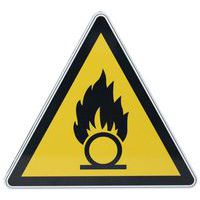 Waarschuwingsbord - Brandbevorderende stoffen - Aluminium 200 mm