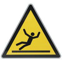 Panneau danger - Surface glissante - Aluminium - 200 mm