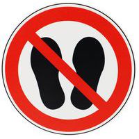 Bord Hier niet lopen/stilstaan - PVC - Manutan Expert