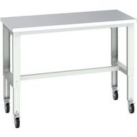 Cubio bank op roestvrijstalen wielen - 1500x750x840-1140mm - Bott