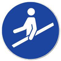 Gebodsbord Gebruik de leuning - Pvc - Manutan Expert