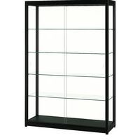 Vitrine d'exposition, Socle coloris: Noir, Hauteur: 2000 mm, Largeur: 1000 mm, Profondeur: 400 mm