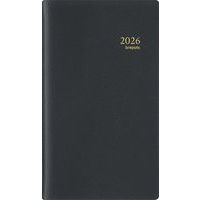 Agenda semainier Interplan noir à spirales - 9 x 16 cm - Année 2026