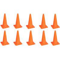 Cône sans bande rétroréfléchissante 50 cm - Lot de 10 - Manutan Expert