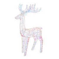 Kerstdecoratie hert met lichtjes - 60 led BO - 60 x 16 x 107 cm