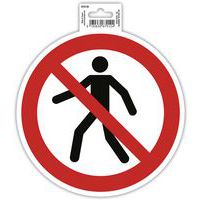 Panneau stop adhésif interdit de marcher/circuler - Exacompta