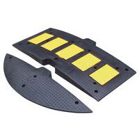 Verkeersdrempel met eindstuk - zwart/geel - 40 t - Manutan Expert