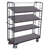 Chariot haut ergonomique 4 plateaux bois - Capacités 250 et 400 kg