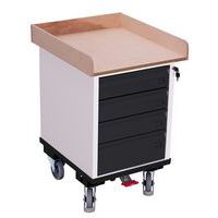 Schuifladekast verrijdbaar met laadvlak met rand - Variofit