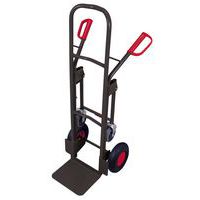 Diable en tube d'acier avec 2 roues de support