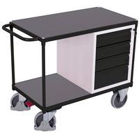 Établi mobile avec 2 plateaux