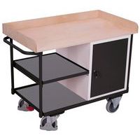 Établi mobile avec 3 plateaux