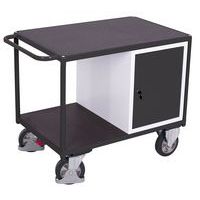 Établi mobile pour charges lourdes avec 2 plateaux