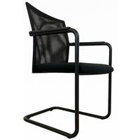 Gereviseerde ontvangst- en vergaderstoel - Zwart