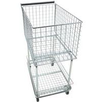 Chariot à mailles avec deux corbeilles - Force 100 kg - Manutan Expert