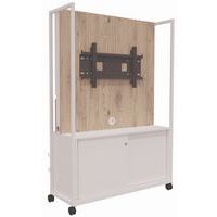 Multimedia meubel Martin verrijdbaar met schuifdeurkast - Eol