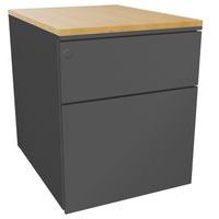 Caisson mobile en métal à 2 tiroirs Caisson métal mobile - Eol