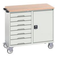 Établi mobile verso avec tiroirs et portes 1050x600x980mm_Bott