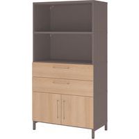 Combikast FlexWall met 4 legborden staal onderstel - Hammerbacher