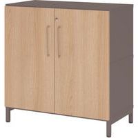 Étagère cadre ouvert et socle à 2 portes - 2 niveaux - Hammerbacher