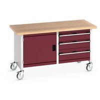 Établi roulant monobloc avec armoire et tiroirs_Bott