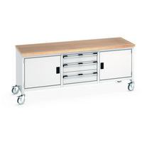 Verrijdbaar werkplaatsbank monobloc Cubio - Bott