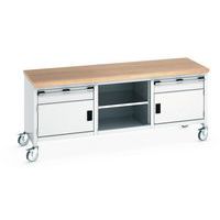 Verrijdbaar werkplaatsbank monobloc Cubio - Bott