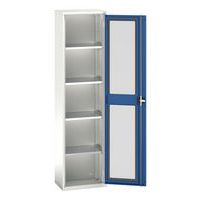 Kast Verso - transparante deuren - 4 legborden 525x350x2000 - Bott
