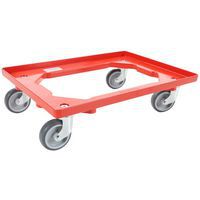 Plateau roulant rouge 600x400mm - Force 250 kg - Kruizinga