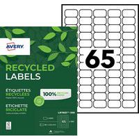 Gerecycled etiket Avery - Voor laserprinter - Avery