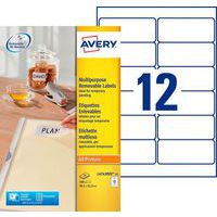 Herplaatsbaar wit etiket Avery - Voor laser-, inkjetprinter, kopieerapparaat