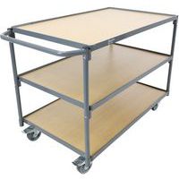 Serveerwagen horizontaal handgreep Draagvermogen 250kg-Manutan Expert