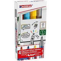 Set van 4 markeerstiften voor flip-over e-385 - edding