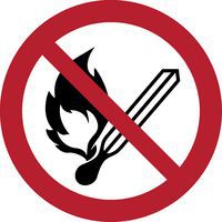 Panneau pictogramme Interdiction de faire du feu