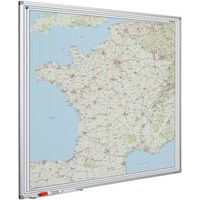 Landkaart whiteboard Softline profiel, Frankrijk Wegen - Smit Visual