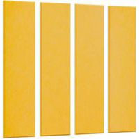 Akoestische PET-vilt wandpanelen, set van 4, geel - Smit Visual