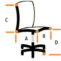 A= 44 cmB= 45 cmC= 52 cmD= 41-55 cm