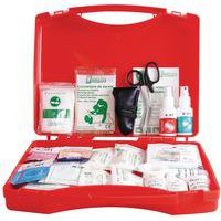 Coffret de secours 8 à 10 personnes - Polypropylène rouge