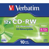 CD-RW 12X - set van 10 Verbatim