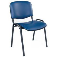 Bezoekersstoel Fancy - vinyl - stapelbare zwarte constructie - Manutan