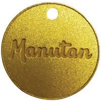 Muntje met nummer van 001 tot 100 messing 30 mm (per 100) - Manutan