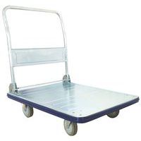 Plateauwagen staal met neerklapbare duwbeugel - Draagvermogen 350 kg - Manutan