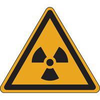 Panneau danger - Matières radioactives ou radiations ionisantes - Aluminium