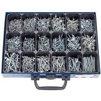 Assortimentsdoos met schroeven met kruiskop Pozidriv® met gefreesde kop, voor spaanplaat - 1225 stuks